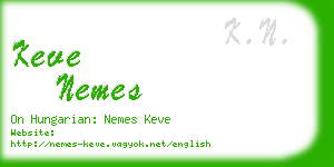 keve nemes business card